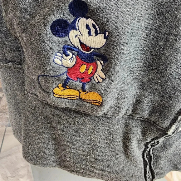 Disneyland Resort WDW Mickey Mouse Full Zip Front  Hoodie Gray XXL Embroidered - Picture 7 of 14